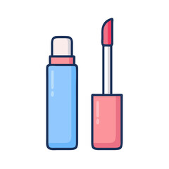 Lip gloss illustration, lipstick, makeup, beauty product icon