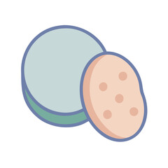 Cute cartoon potato and mochi dessert vector illustration