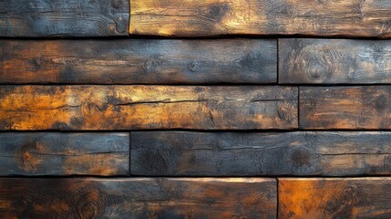 Aged rustic wooden planks texture background with natural brown and gray tones