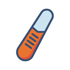 Laboratory Test Tube Icon with Liquid Graphic