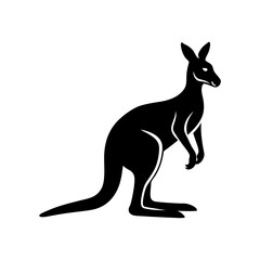 kangaroo-vector-silhouette illustration