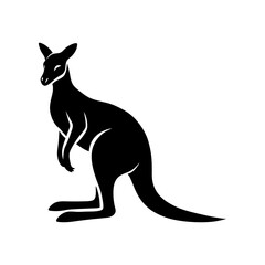 kangaroo-vector-silhouette illustration