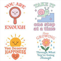 Mental Care Typography T-shirt Design,  Mental health awareness Tee shirt Design Vector, positive vibes illustration Bundle