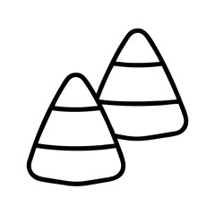 Drawing of halloween candy corn vector illustration for halloween season october holiday sweet treat
