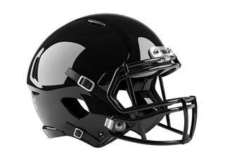 Fototapeta premium Sleek Black Football Helmet: A Striking Image of American Football Equipment