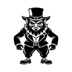 leprechaun-vector-silhouette illustration