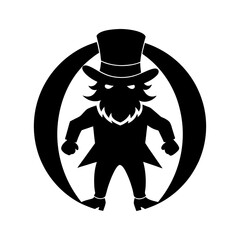 leprechaun-vector-silhouette illustration