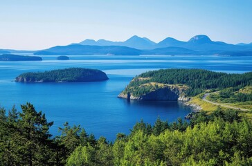 Naklejka premium lake in the mountains
