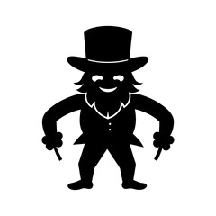 leprechaun-vector-silhouette illustration