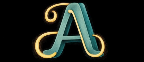 Obraz premium Futuristic Abstract Letter A Stylish 3D Font Design