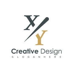 initial monogram logo with creative design.	
