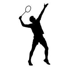 Badminton Player Silhouette