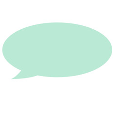 Pastel mint green speech bubble with stitched outline. Ideal for chat icons, planner elements, stickers, or social media designs. Clean, cute, and perfect for creative use.