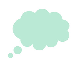 Cute pastel mint green cloud-shaped speech bubble. Ideal for creative projects, planner stickers, messages, or UI design. Simple, clean, and perfect for digital illustrations or notes.