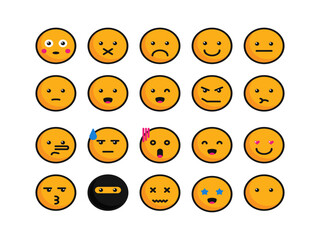 Cute Message App Emoji Pack Element Set