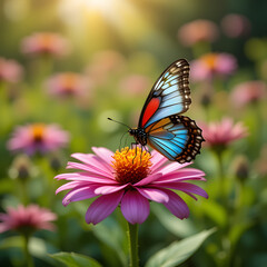 Obraz premium butterfly on flower