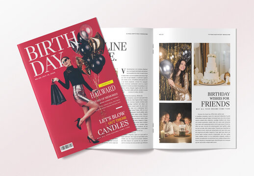 Birthday Magazine Template