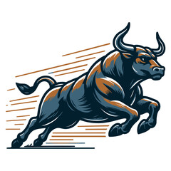 Obraz premium Bull vector and illustrations.