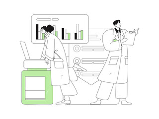 Medical characters fighting the epidemic flat vector concept operation hand drawn illustration
