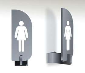 Wayfinding system signage mockup set, Direction signs, Exterior and interior way finding design, Shopping mall navigation mock up, Public place and commercial building information, Vector