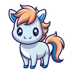 Obraz premium Cute Cartoon Horse Illustration