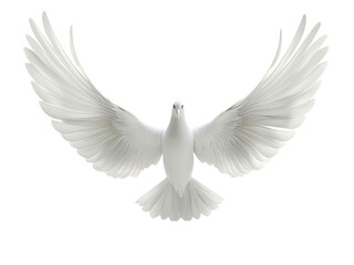 Fototapeta premium Majestic White Dove in Flight: A Symbol of Peace and Hope