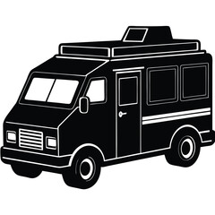 isolated police mobile command unit on white backg