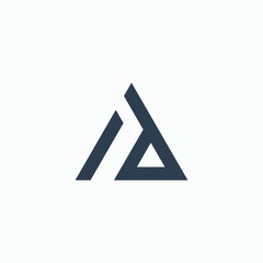 Flat Vector letter ad Logo Design Template