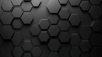 Obraz premium Dark Hexagon Geometric Wall Pattern