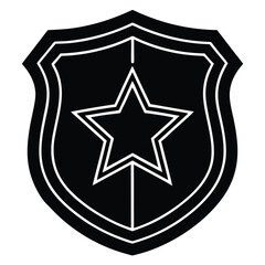 isolated police shoulder patch on white background