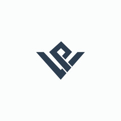 Flat Vector letter vp Logo Design Template