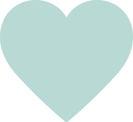 Pastel blue heart emoji. Pastel blue heart icon. Vector illustration