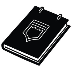 isolated police sketch pad on white background 