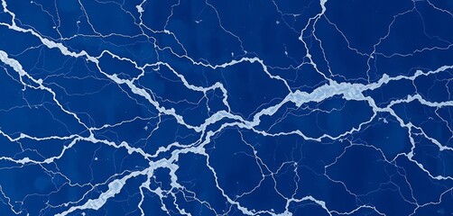 Dramatic navy and silver marble, deep oceanic veining, high contrast , rich, glossy