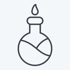 Icon Chemical Reaction. related to Bioengineering symbol. line style