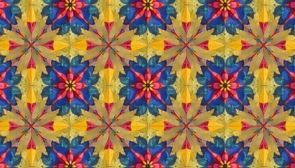 Geometric colorful repeating tile seamless pattern, squares, lines, digital