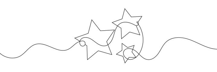 Star icon line continuous drawing vector. One line star icon vector background. Star icon. Continuous outline of a star icon .