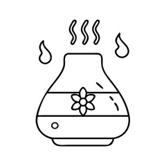 aromatherapy diffuser icon, aromatherapy diffuser line art - simple line art of aromatherapy diffuser, perfect for aromatherapy diffuser logos and icons