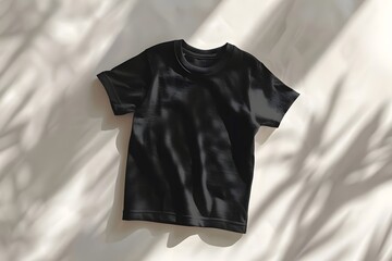 Simple Black T-Shirt: A Classic Wardrobe Essential, Perfect for Everyday Wear and Layering; Versatile and Comfortable Clothing Item, Stylish and Minimalist Design.