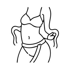 belly dancer silhouette icon, belly dancer silhouette line art - simple line art of belly dancer silhouette, perfect for belly dancer silhouette logos and icons