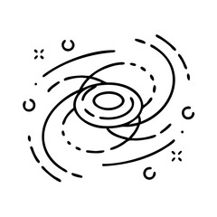 black hole icon, black hole line art - simple line art of black hole, perfect for black hole logos and icons
