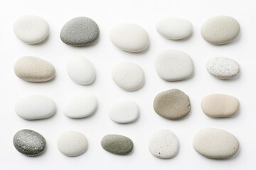 Assorted stones arranged