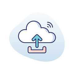 Data Upload Vector icon
