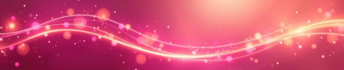 Elegant pink gold abstract background with glowing light lines, luxury, chic