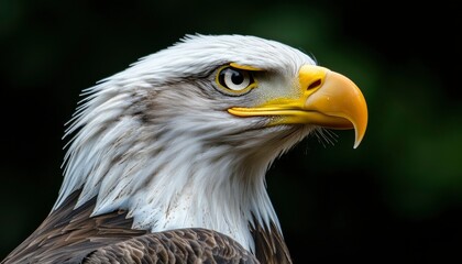 Obraz premium Bald eagle portrait, sharp focus