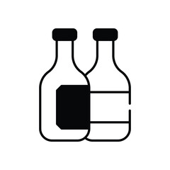 Glass Waste Vector icon