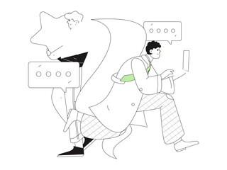 Medical characters fighting the epidemic flat vector concept operation hand drawn illustration
