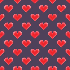 Seamless pattern with hand drawn heart doodle for decorative print, wrapping paper, greeting cards and fabric