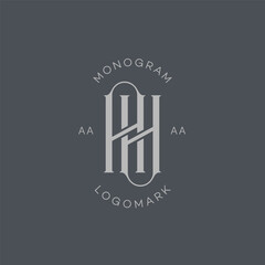 Monogram letters AA