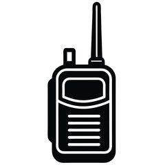 Obraz premium isolated police walkie talkie on white background